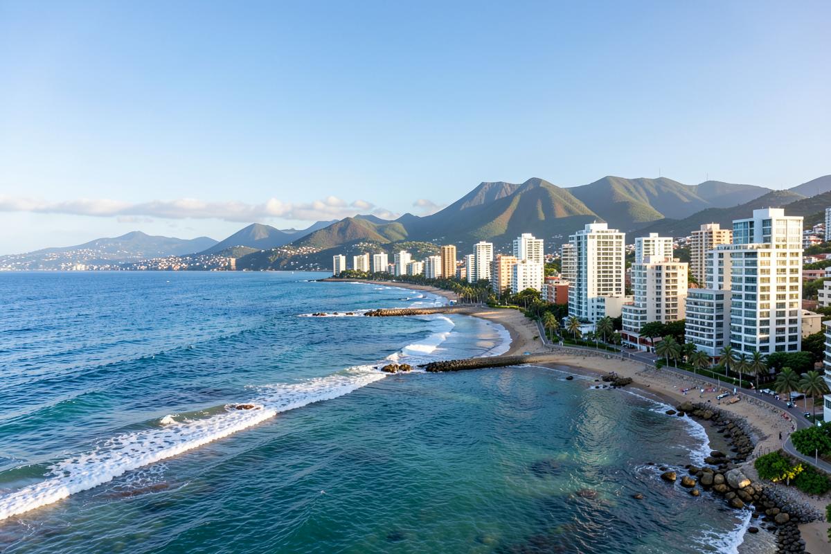 Vista da orla e dos edifícios de Barra Velha